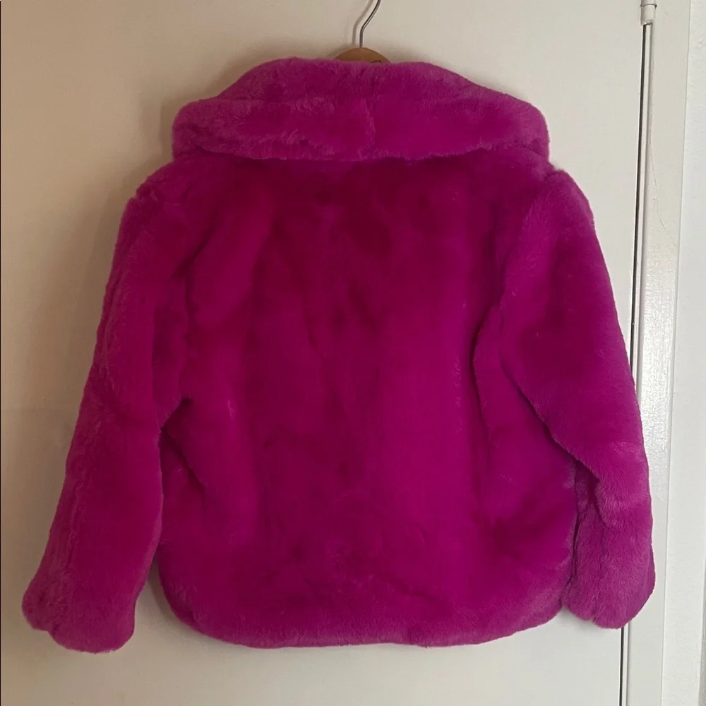 Ivy City Co Vibrant Pink Faux Fur Jacket